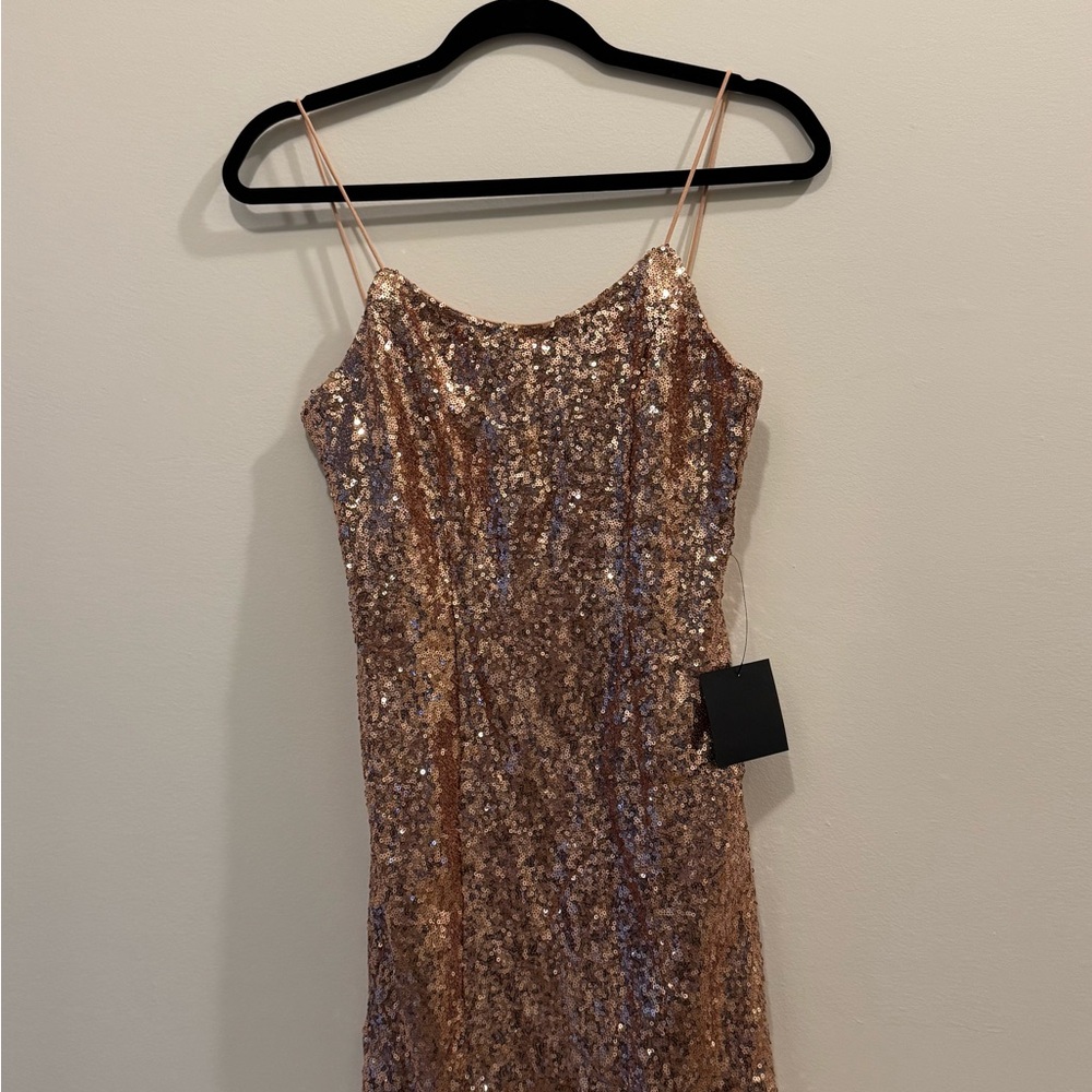 Sequin Rose Gold Dress